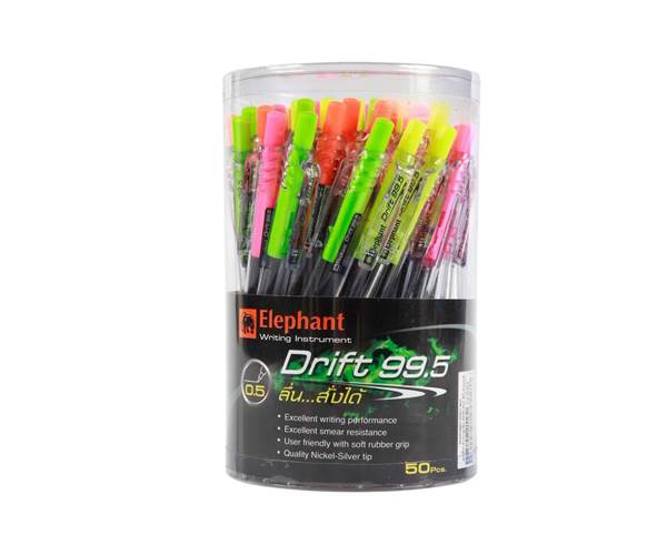 Elephant ปากกาลูกลื่น 0.5มม. รุ่น Drift 99.5 น้ำเงิน แพ็ค 1X50