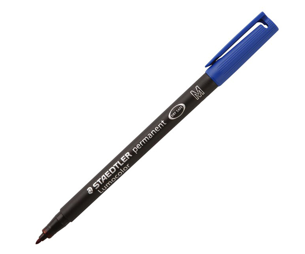 STAEDTLER ปากกาเขียนแผ่นใส ลบไม่ได้ 1.0 มม. น้ำเงิน