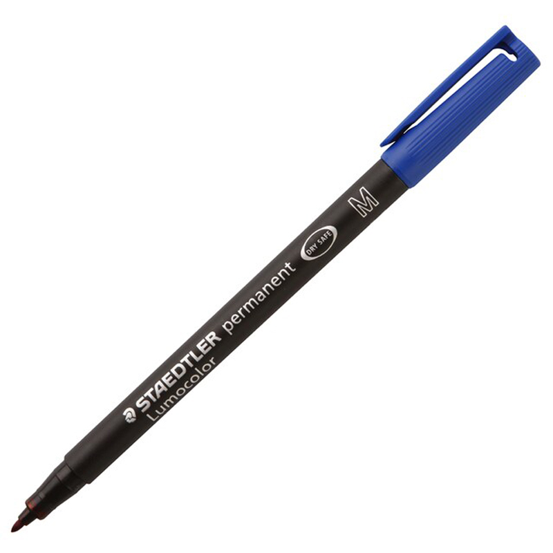 STAEDTLER ปากกาเขียนแผ่นใส ลบไม่ได้ 1.0 มม. น้ำเงิน