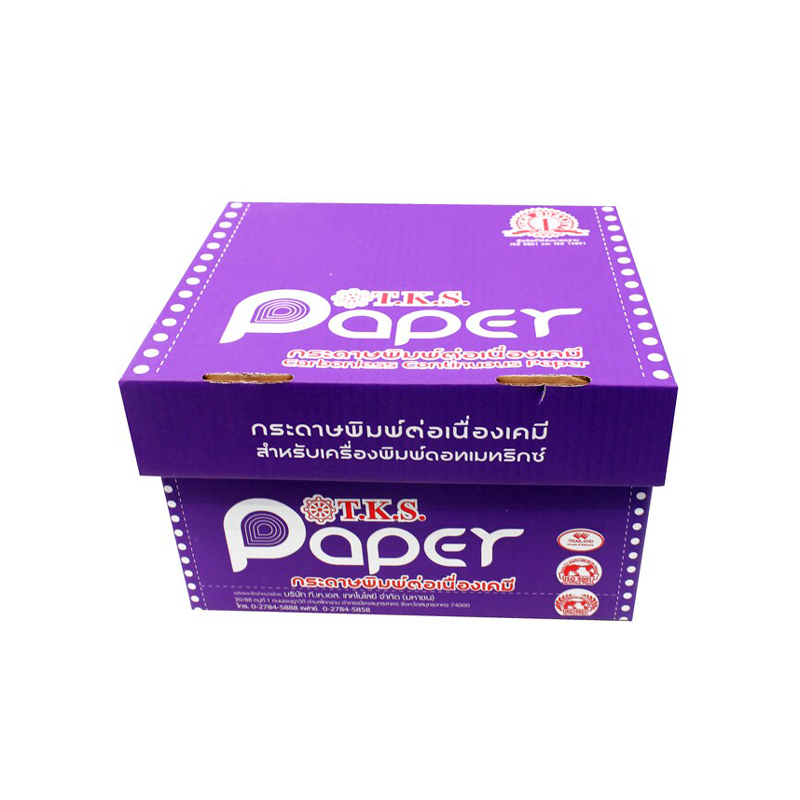 ทีเคเอส กระดาษต่อเนื่องเคมี ไม่มีเส้น 9X11\