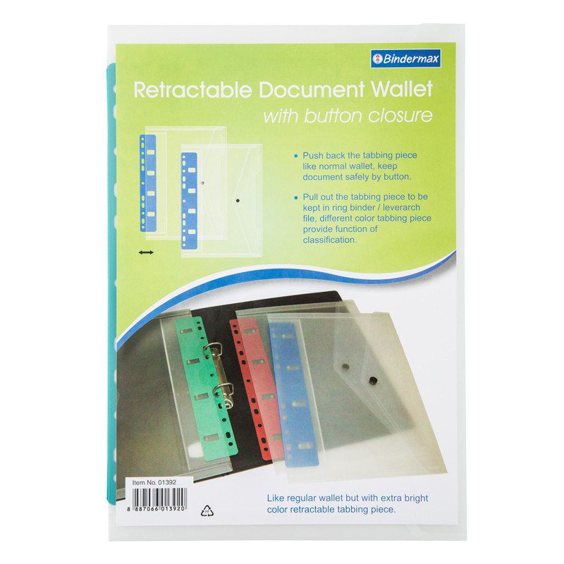 BINDERMAX ซองกระเป๋า 11 รู PP รุ่น 01392