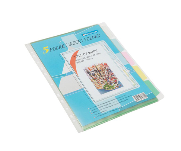 BINDERMAX ซองพลาสติก 11 รู มีอินเด็กซ์ A4 รุ่น W-77-1