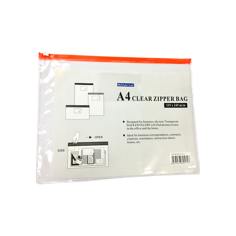 BINDERMAX ซองซิปพลาสติกใส ขนาด A4 รุ่น T-57-1