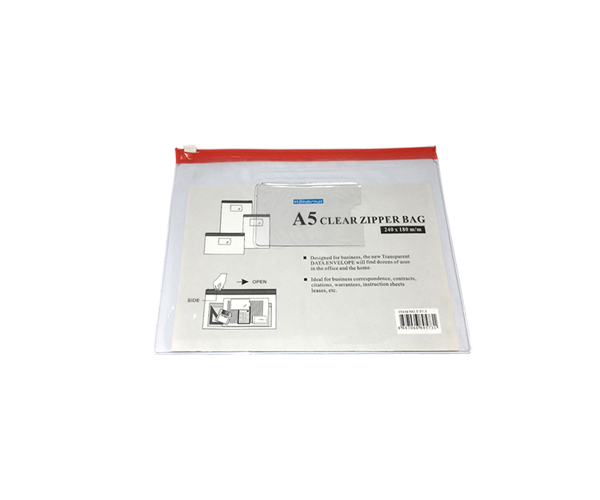 BINDERMAX ซองซิปพลาสติกใส ขนาด A5 รุ่น T-57-3