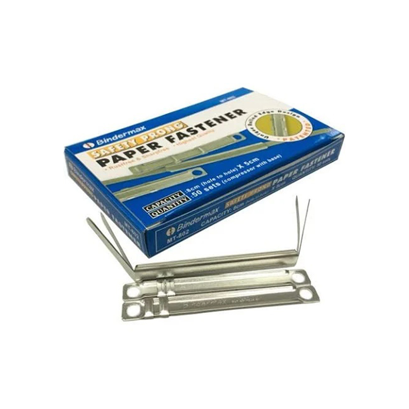 ไบน์เดอร์แม็กซ์ ลิ้นแฟ้ม กันบาดมือ สีเงิน รุ่น MT-802