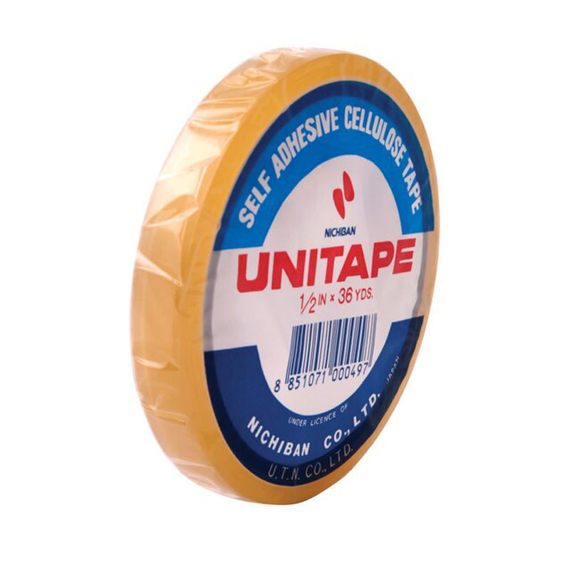 ยูนิ เทปใส แกน 3 นิ้ว ขนาด 1/2 นิ้ว X 36 หลา แพ็ค 1X12