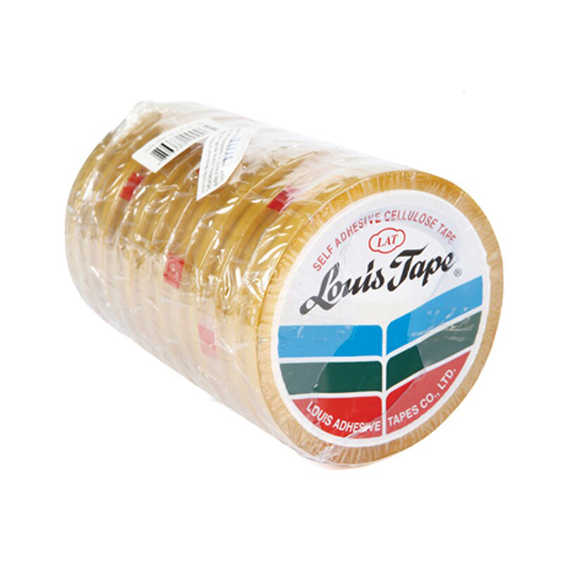 หลุยส์ เทปใส แกน 3 นิ้ว ขนาด 1 นิ้ว X 36 หลา แพ็ค 1X6