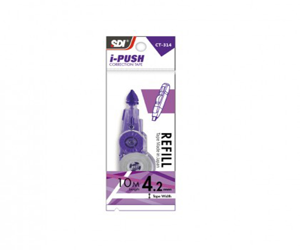 SDI รีฟิวส์เทปลบ ขนาด  4.2 มม.x 10มม.รุ่น CT-314R