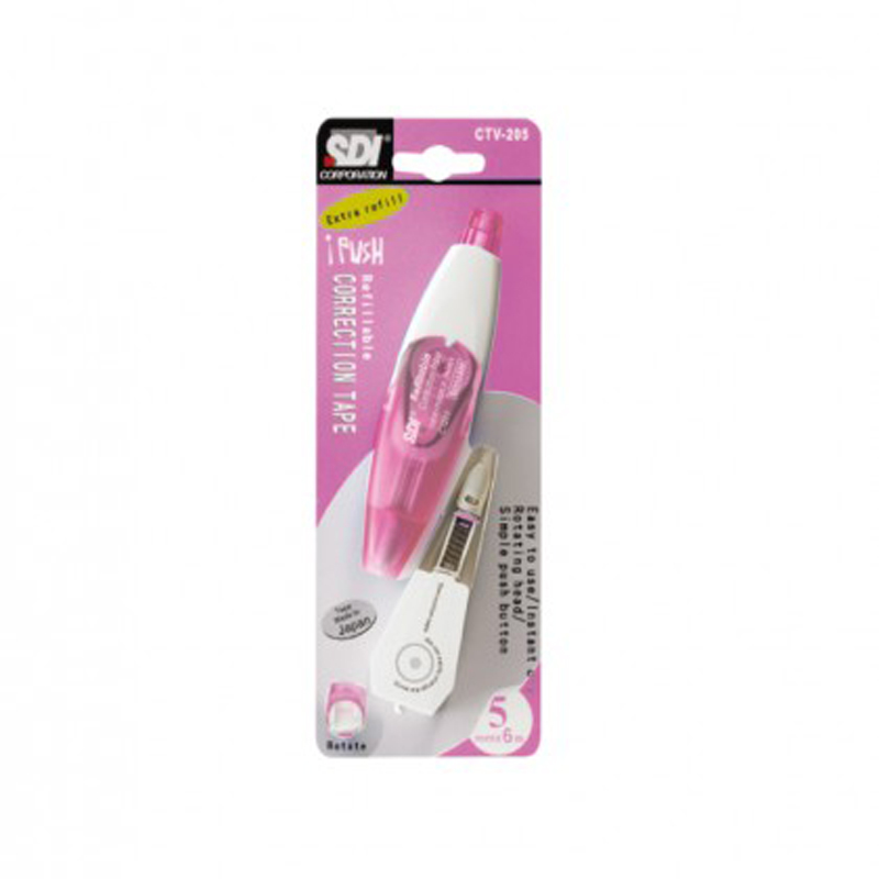 SDI ปากกาเทปลบคำผิด+รีฟิวส์ ขนาด 5 มม.x 6ม. รุ่น CTV-205P