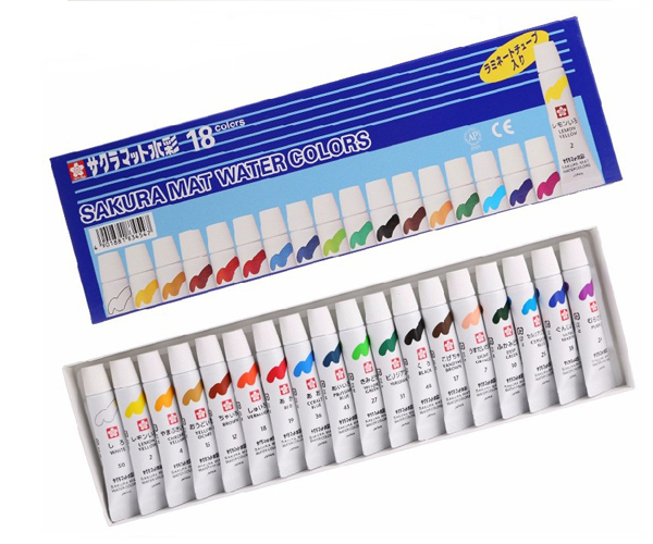 ซากุระ สีน้ำ 18 สี (18 Colors Set) รุ่น EMW-18