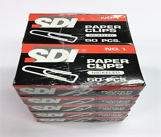 SDI ลวดเสียบกระดาษ เหลี่ยม No.1 แพ็ค 1X50 (10 กล่อง)