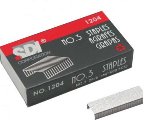 SDI ลวดเย็บกระดาษ เบอร์ 3 รุ่น 1204