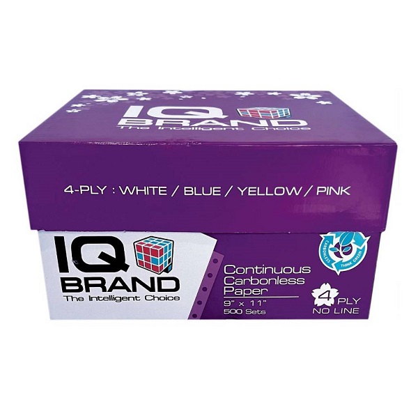 IQ กระดาษต่อเนื่องเคมีสี 9x11\