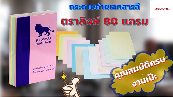 สิงห์ ถ่ายเอกสารสี 80G ขนาดA4