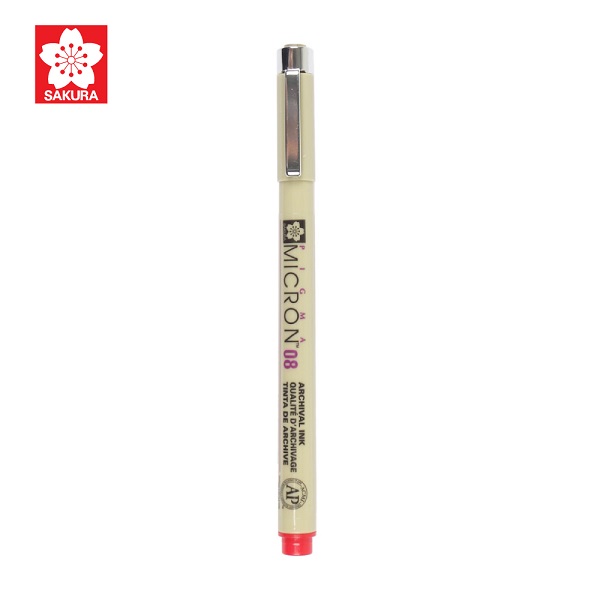 ปากกา PIGMA MiCron 08 สีแดง