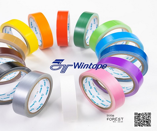 วินเทป เทปกาวผ้า 1.5 นิ้ว 9 หลา คละสี