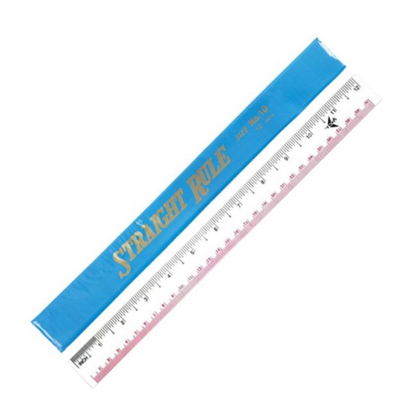 เครื่องบิน ไม้บรรทัด PVC ใส ยาว 12 นิ้ว 30 ซม.