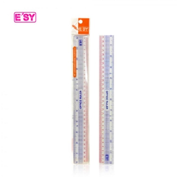 อีซี่ ไม้บรรทัดพลาสติก แข็งใส 12 นิ้ว