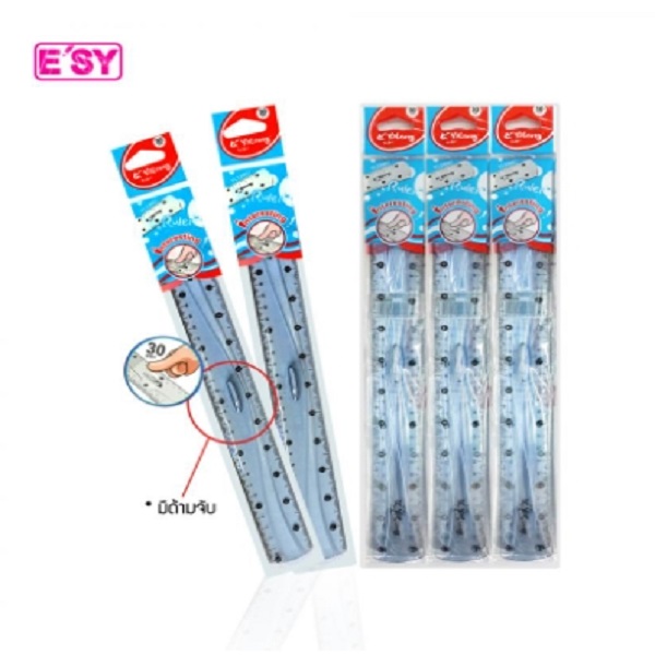 ไม้บรรทัดพลาสติก 12 นิ้ว