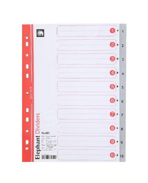 ช้าง อินเด็กซ์ PP 1-10 No.321 พลาสติก