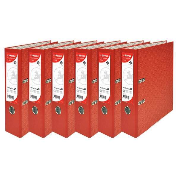 แฟ้มสันกว้าง No.403 Fสีแดง(1x6)