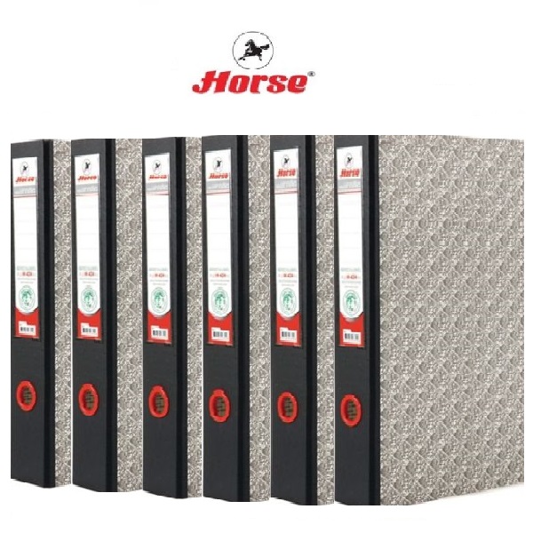 ตราม้า แฟ้มสันกว้าง 2 นิ้ว No.424 F สีดำ