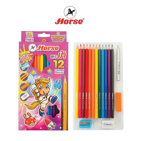 ตราม้า ดินสอสีไม้ยาวรุ่น Brilliant Colors