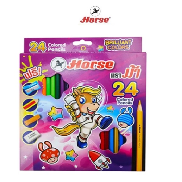 ดินสอสีไม้ยาว 24 รุ่น Brilliant Colors