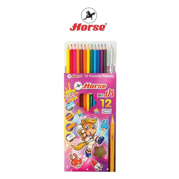 ดินสอสีไม้ยาว 12 สีรุ่น Brilliant Colors