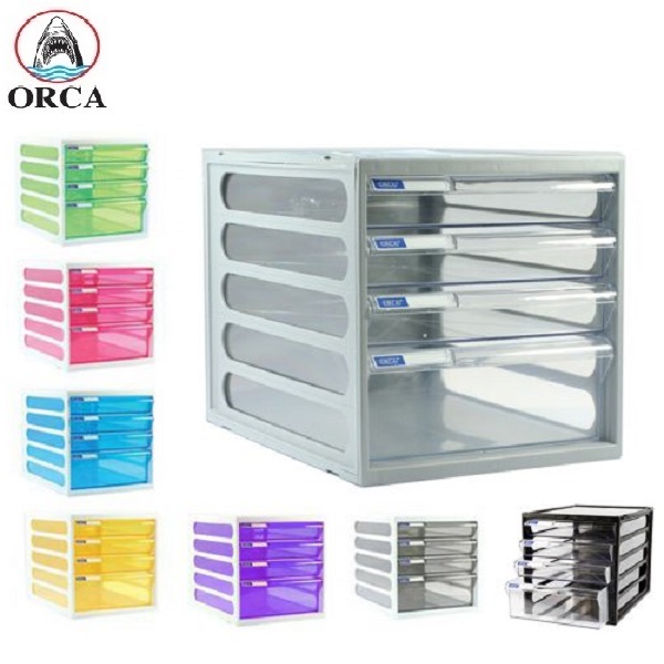 ORCA ตู้เอกสาร โครงขาว ลิ้นชักสี 5 ชั้น รุ่น CFB-4