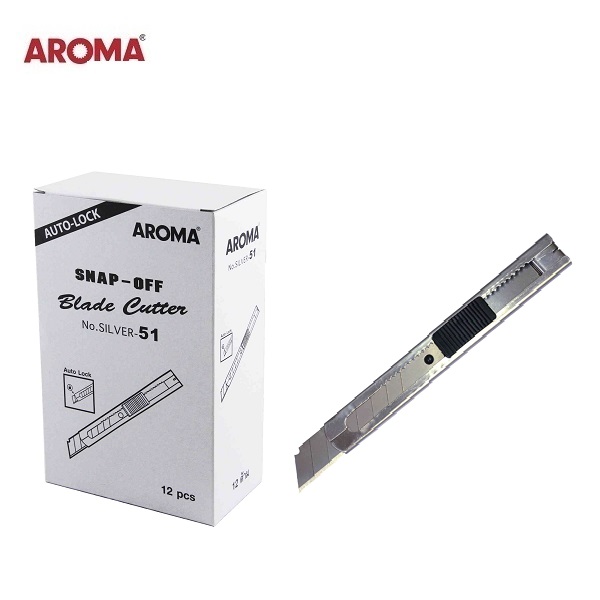 AROMA มีดคัตเตอร์ SILVER-51