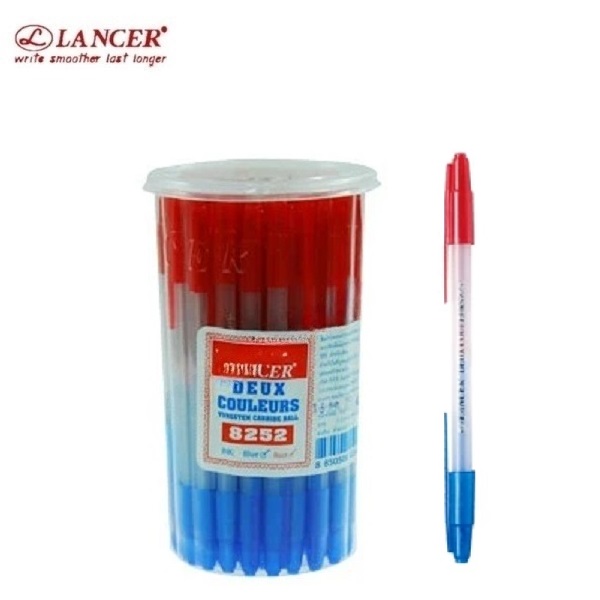 LANCER ปากกาลูกลื่น 2 สี 2 หัว รุ่น 8252