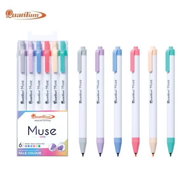 Quantum ปากกาสีน้ำ มิวซ์ 6 สี พาสเทล