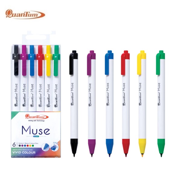 Quantum ปากกาสีน้ำ มิวซ์ 6 สี สีเข้ม