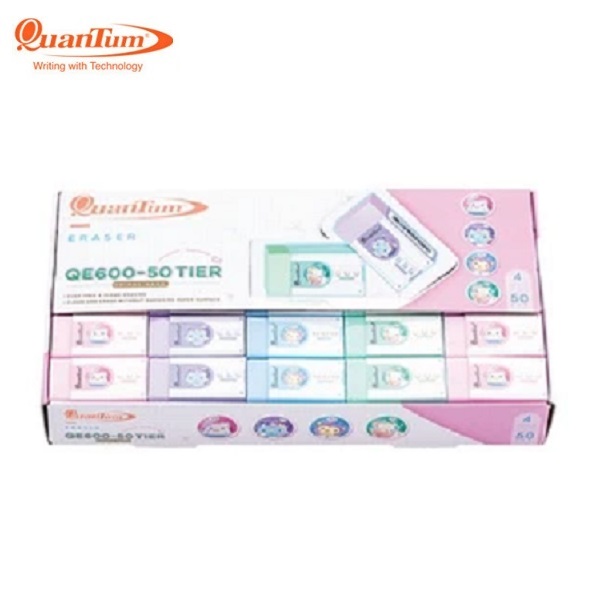 Quantum ยางลบ ยางลบดินสอ ยางลบสีพาสเทล รุ่น QE600-50 TIER