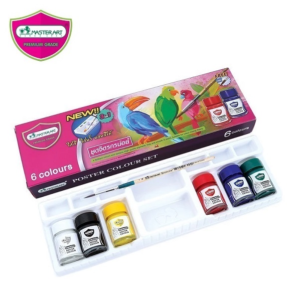 Master Art สีโปสเตอร์ ชุดจิตรกรน้อย 15 มล. 6 สี
