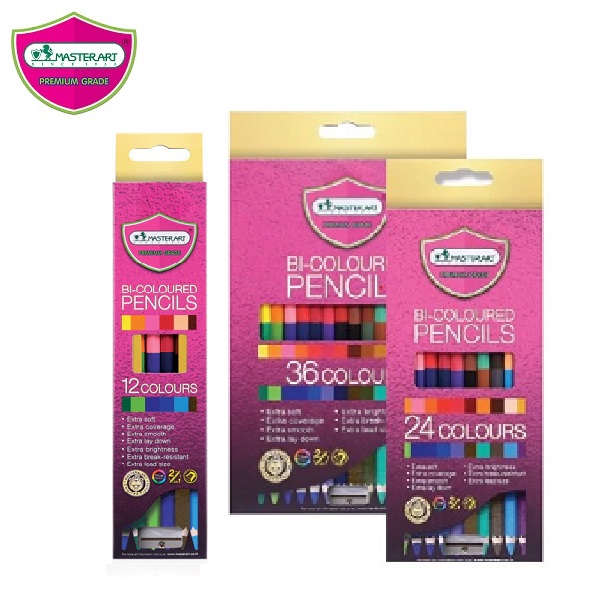 Master Art สีไม้ ดินสอสีไม้ 2 หัว