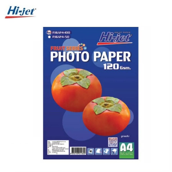 HI-JETกระดาษโฟโต้เปเปอร์A4 ฟรุ๊ตซีรีย์ PJG124-100