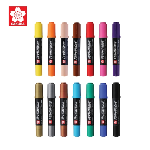 SAKURA ปากกา PERMAPAQUE MARKER 2 หัว XZPK-TN