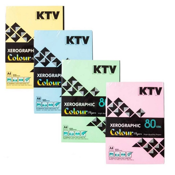 KTV กระดาษปอนด์สี  80g A4 500 แผ่น