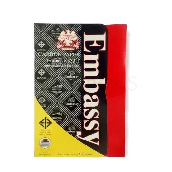 EMBASSY กระดาษคาร์บอน รุ่น 333T ใหญ่สีดำ