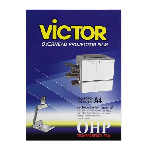 VICTOR แผ่นใสถ่ายเอกสาร A4 100 Micron (100แผ่น)