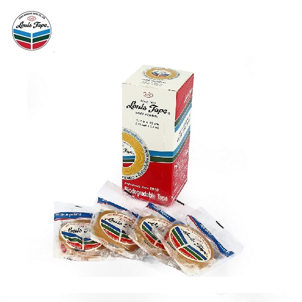 LOUIS TAPE เทปใส ขนาด 1/2 นิ้ว X 36 หลา แกนเล็ก (12 ม้วน/กล่อง)