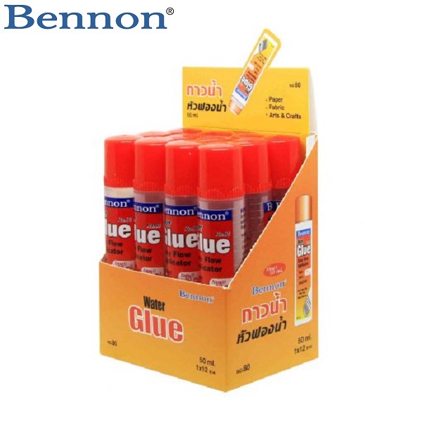 Bennon กาวน้ำ หัวฟองน้ำ 50 ml. (แพ็ค12อัน)