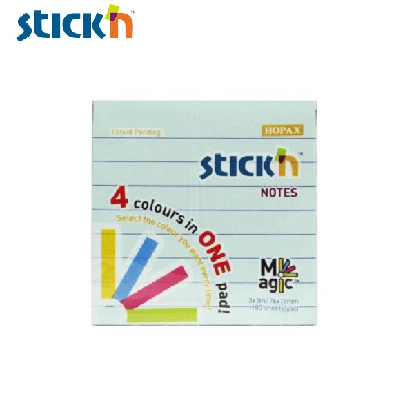 สติก เอ็น กระดาษโน้ต MP 3″x3″ P+L(4+1) No.21577