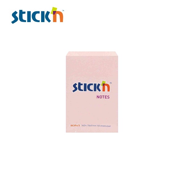 สติก เอ็น กระดาษโน้ต STICKN 3″x2″ 21145 ชมพู (1x12)