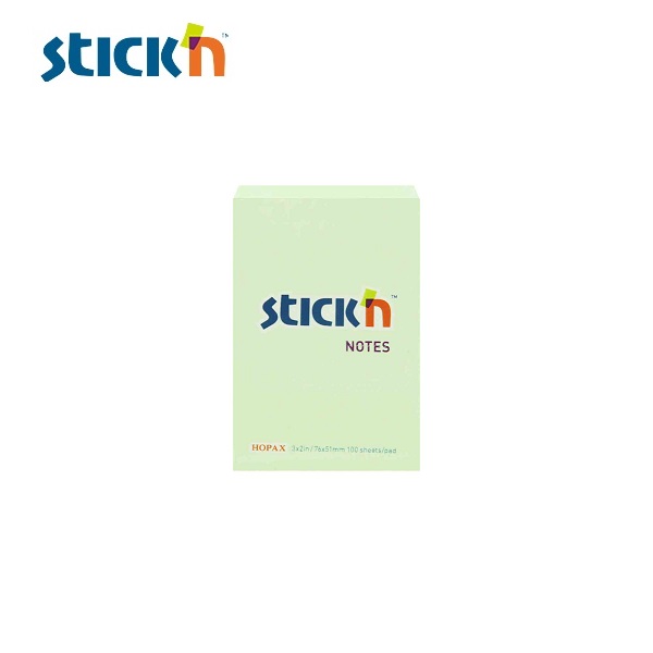 สติก เอ็น กระดาษโน้ต  3″x2″ 21147 เขียว