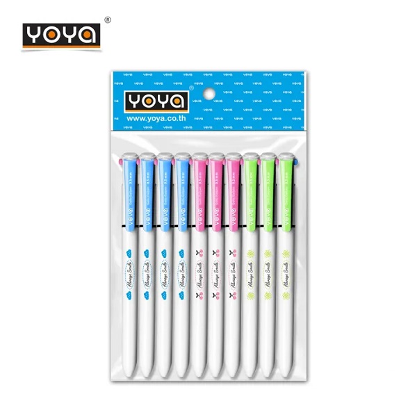 YOYA ปากกาลูกลื่น 2 สี 1243 แพ็ค10