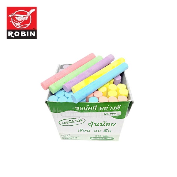 ROBIN ชอล์ก สี 60 แท่ง/ห่อ No.999