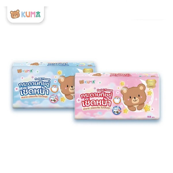 KUMA กระดาษทิชชู เช็ดหน้า 168 แผ่น